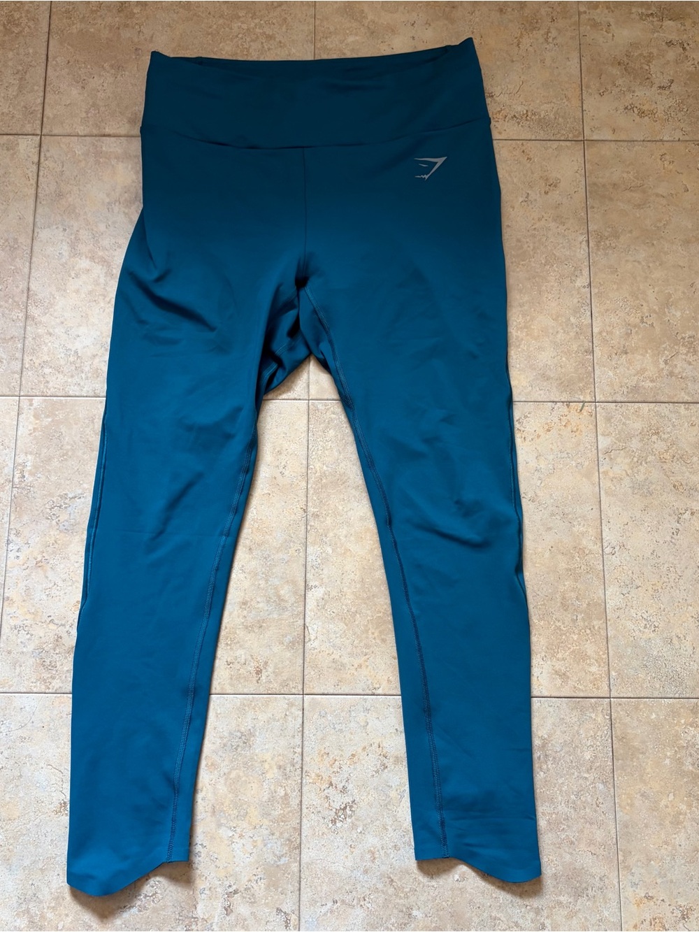 Gymshark Teal Leggings with Subtle Logo